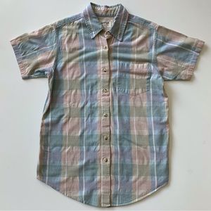 Vintage Krazy Kat Short Sleeve Button Front Top